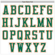 Charger l'image dans la galerie, Custom White Orange-Kelly Green Bomber Varsity Letterman Two Tone Zipper Jacket