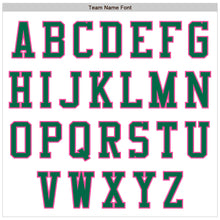 Загрузить изображение в средство просмотра галереи, Custom White Pink-Kelly Green Bomber Varsity Letterman Two Tone Zipper Jacket