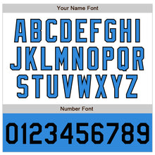 Charger l'image dans la galerie, Custom White Black-Powder Blue Bomber Varsity Letterman Two Tone Zipper Jacket