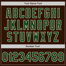 Laden Sie das Bild in den Galerie-Viewer, Custom Brown Green-Cream Bomber Varsity Letterman Zipper Jacket