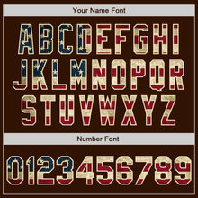 Laden Sie das Bild in den Galerie-Viewer, Custom Brown Vintage USA Flag Cream-Maroon Bomber Varsity Letterman Zipper Jacket