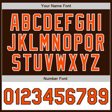 Laden Sie das Bild in den Galerie-Viewer, Custom Brown Orange-White Bomber Varsity Letterman Two Tone Zipper Jacket