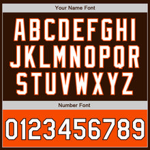 Laden Sie das Bild in den Galerie-Viewer, Custom Brown White-Orange Bomber Varsity Letterman Two Tone Zipper Jacket