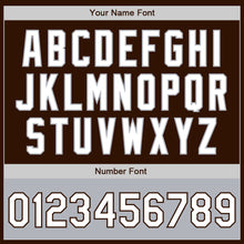 Laden Sie das Bild in den Galerie-Viewer, Custom Brown White-Gray Bomber Varsity Letterman Two Tone Zipper Jacket