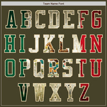 Laden Sie das Bild in den Galerie-Viewer, Custom Olive Vintage Mexican Flag Cream-Black Bomber Varsity Letterman Salute To Service Zipper Jacket