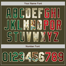 Laden Sie das Bild in den Galerie-Viewer, Custom Olive Vintage Mexican Flag Cream-Black Bomber Varsity Letterman Salute To Service Zipper Jacket