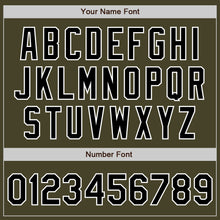 Laden Sie das Bild in den Galerie-Viewer, Custom Olive Black-White Bomber Varsity Letterman Salute To Service Zipper Jacket