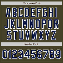 Laden Sie das Bild in den Galerie-Viewer, Custom Olive Navy-White Bomber Varsity Letterman Salute To Service Zipper Jacket