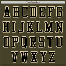 Laden Sie das Bild in den Galerie-Viewer, Custom Olive Black-Cream Bomber Varsity Letterman Two Tone Salute To Service Zipper Jacket