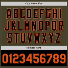 Laden Sie das Bild in den Galerie-Viewer, Custom Olive Orange-Black Bomber Varsity Letterman Two Tone Salute To Service Zipper Jacket