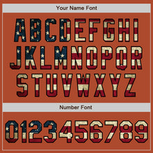 Загрузить изображение в средство просмотра галереи, Custom Texas Orange Vintage USA Flag Black-Cream Bomber Varsity Letterman Zipper Jacket