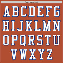 Load image into Gallery viewer, Custom Texas Orange White-Royal Bomber Varsity Letterman Zipper Jacket