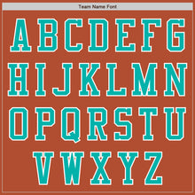Load image into Gallery viewer, Custom Texas Orange Aqua-White Bomber Varsity Letterman Two Tone Zipper Jacket