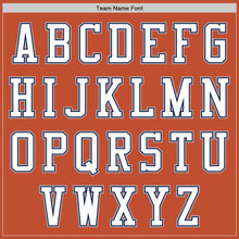 Load image into Gallery viewer, Custom Texas Orange Navy-Gray Bomber Varsity Letterman Two Tone Zipper Jacket