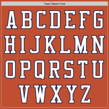 Load image into Gallery viewer, Custom Texas Orange White-Navy Bomber Varsity Letterman Two Tone Zipper Jacket