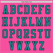 Load image into Gallery viewer, Custom Pink Teal-Black Bomber Varsity Letterman Two Tone Zipper Jacket