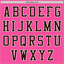 Load image into Gallery viewer, Custom Pink White-Brown Bomber Varsity Letterman Two Tone Zipper Jacket