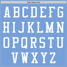 Load image into Gallery viewer, Custom Light Blue White Bomber Varsity Letterman Zipper Jacket