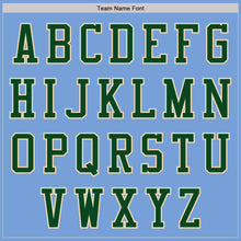 Load image into Gallery viewer, Custom Light Blue Cream-Green Bomber Varsity Letterman Two Tone Zipper Jacket