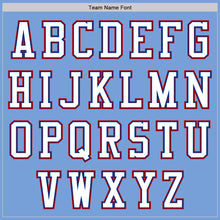 Load image into Gallery viewer, Custom Light Blue Red-Royal Bomber Varsity Letterman Two Tone Zipper Jacket
