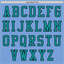 Load image into Gallery viewer, Custom Light Blue Teal-Black Bomber Varsity Letterman Two Tone Zipper Jacket