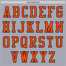Загрузить изображение в средство просмотра галереи, Custom Gray Orange-Black Bomber Varsity Letterman Zipper Jacket