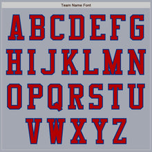 Load image into Gallery viewer, Custom Gray Red-Royal Bomber Varsity Letterman Zipper Jacket