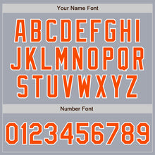 Load image into Gallery viewer, Custom Gray Orange-White Bomber Varsity Letterman Zipper Jacket
