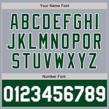 Laden Sie das Bild in den Galerie-Viewer, Custom Gray White-Green Bomber Varsity Letterman Two Tone Zipper Jacket