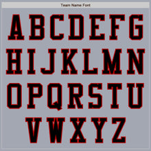 Load image into Gallery viewer, Custom Gray Red-Black Bomber Varsity Letterman Two Tone Zipper Jacket