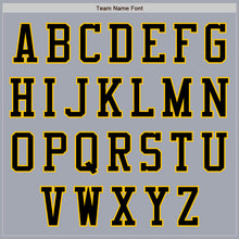 Load image into Gallery viewer, Custom Gray Gold-Black Bomber Varsity Letterman Two Tone Zipper Jacket