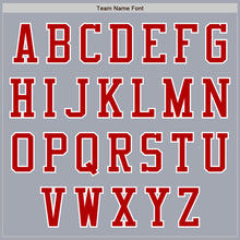 Load image into Gallery viewer, Custom Gray White-Red Bomber Varsity Letterman Two Tone Zipper Jacket