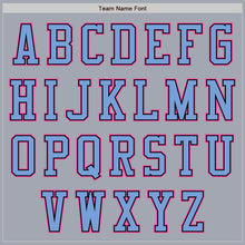 Load image into Gallery viewer, Custom Gray Pink Black-Light Blue Bomber Varsity Letterman Two Tone Zipper Jacket