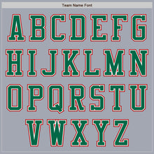 Load image into Gallery viewer, Custom Gray Red-Kelly Green Varsity Letterman Two Tone Zipper Jacket