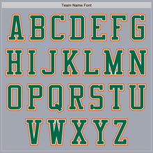 Load image into Gallery viewer, Custom Gray Orange-Kelly Green Varsity Letterman Two Tone Zipper Jacket