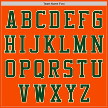 Laden Sie das Bild in den Galerie-Viewer, Custom Orange Green-Cream Bomber Varsity Letterman Zipper Jacket