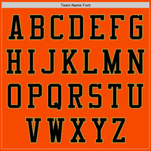 Загрузить изображение в средство просмотра галереи, Custom Orange Black-Old Gold Bomber Varsity Letterman Zipper Jacket