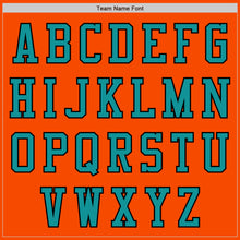 Загрузить изображение в средство просмотра галереи, Custom Orange Teal-Black Bomber Varsity Letterman Zipper Jacket