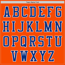 Загрузить изображение в средство просмотра галереи, Custom Orange Royal-White Bomber Varsity Letterman Zipper Jacket