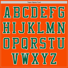 Загрузить изображение в средство просмотра галереи, Custom Orange Kelly Green-White Bomber Varsity Letterman Zipper Jacket