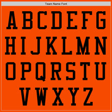 Загрузить изображение в средство просмотра галереи, Custom Orange Black Bomber Varsity Letterman Zipper Jacket