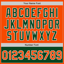 Charger l'image dans la galerie, Custom Orange White-Green Bomber Varsity Letterman Two Tone Zipper Jacket