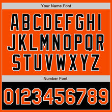 Laden Sie das Bild in den Galerie-Viewer, Custom Orange White-Black Bomber Varsity Letterman Two Tone Zipper Jacket