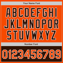 Загрузить изображение в средство просмотра галереи, Custom Orange White-Brown Bomber Varsity Letterman Two Tone Zipper Jacket