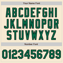 Загрузить изображение в средство просмотра галереи, Custom Cream Kelly Green-Black Bomber Varsity Letterman Zipper Jacket