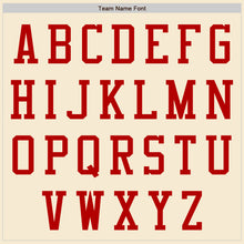 Загрузить изображение в средство просмотра галереи, Custom Cream Red-White Bomber Varsity Letterman Zipper Jacket