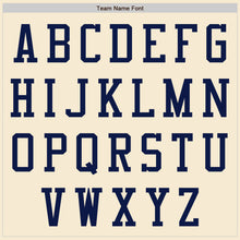 Laden Sie das Bild in den Galerie-Viewer, Custom Cream Navy-White Bomber Varsity Letterman Zipper Jacket