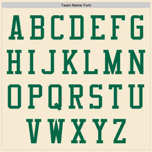 Laden Sie das Bild in den Galerie-Viewer, Custom Cream Kelly Green-White Bomber Varsity Letterman Zipper Jacket