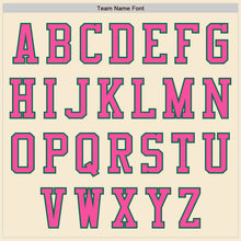 Load image into Gallery viewer, Custom Cream Pink-Kelly Green Bomber Varsity Letterman Zipper Jacket