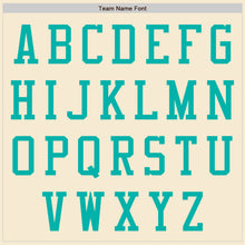 Laden Sie das Bild in den Galerie-Viewer, Custom Cream Aqua-White Bomber Varsity Letterman Zipper Jacket